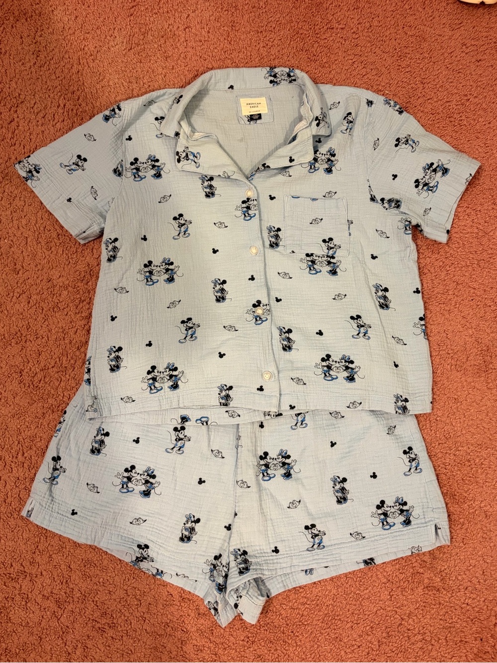 American Eagle Mickey Mouse Short Pajama Set